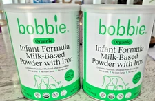 TWO Bobbie Organic Infant Formula 14.1 Oz Milk-Based Powder  Exp 06/26 or later