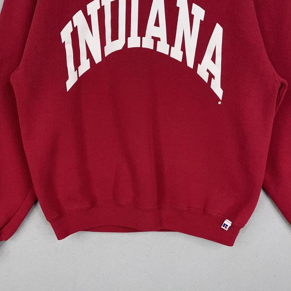 Indiana Hoosiers Suéter Para Hombres Mediano Rojo NCAA Baloncesto Cuello Redondo Universidad Foto 3 de 4