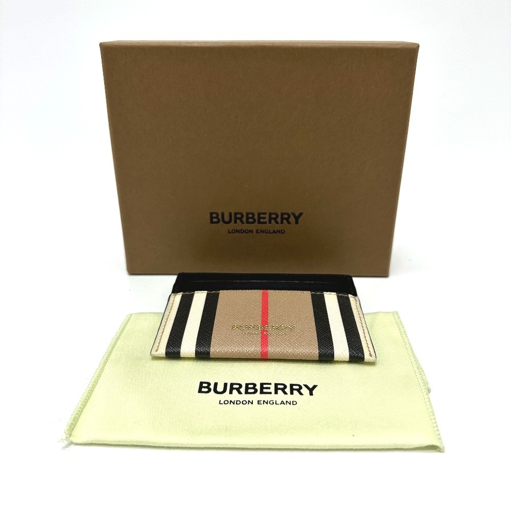 BURBERRY Check logo Business Card Holder Pass Case Card Case