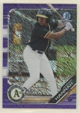 2019 Bowman Chrome Prospects Purple Shimmer Refractor Jameson Hannah uk2