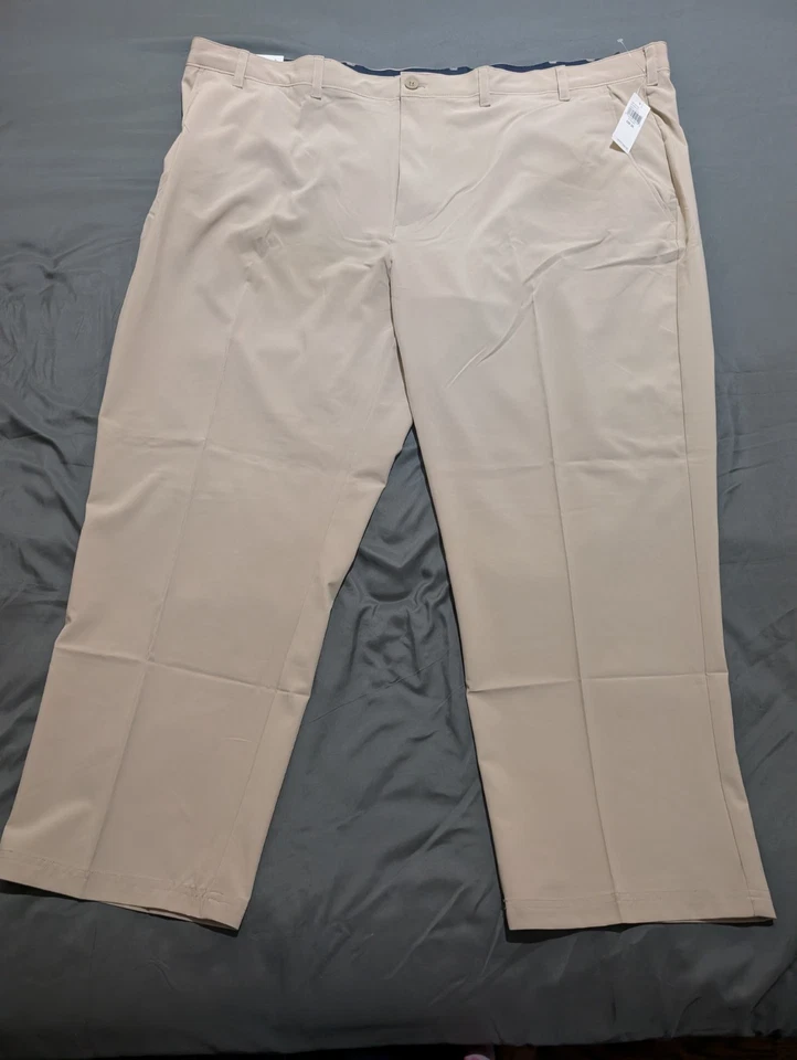 Nova Calça de Golfe Masculina Izod Bege Swingflex 4 Vias Elástica Absorção de Umidade 52x29 - Imagem 2 de 4