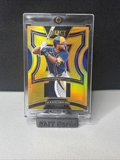 2025 Panini Select - Selective Swatches Jackson Chourio #SS-JC Gold Prizm 10/10