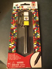 RUBIK'S CUBE PUZZLE BLACK INK PEN NEW IN PACKAGE