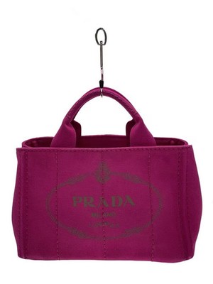 PRADA Canapa CANAPA Triangle Logo Plate Tote Bag Procurement Canvas PNK