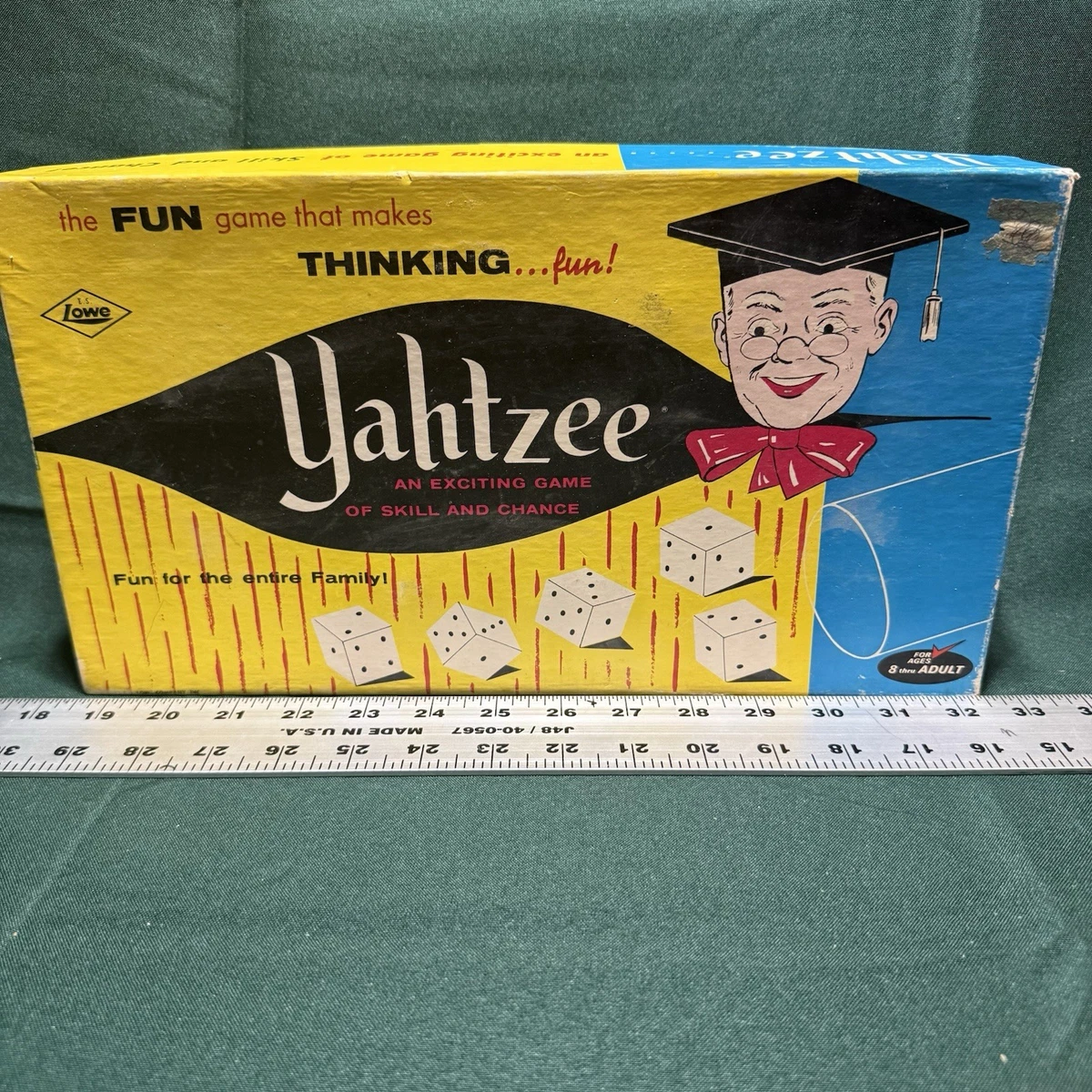 Yahtzee 1972 Vintage Manufacture Board & Traditional Games for