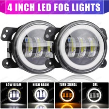 30w 4 Led Driving Fog Light Halo Drl Bumper Lamps 6000k