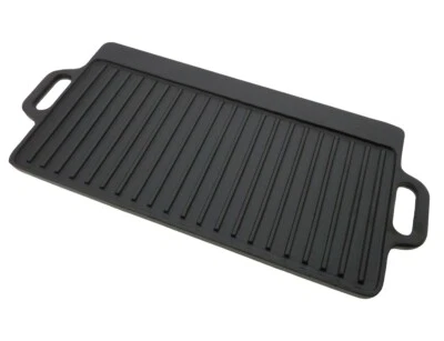 GRILLPLATTE rechteck 50x23,5 cm GUSSEISEN Eisen PFANNE Bratpfanne GRILLPFANNE - Bild 1 von 4
