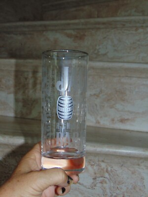 Jack Daniels #2 Hand Crafted Barrels Frosted Letters Bar Glass Man-Cave Bar Ware