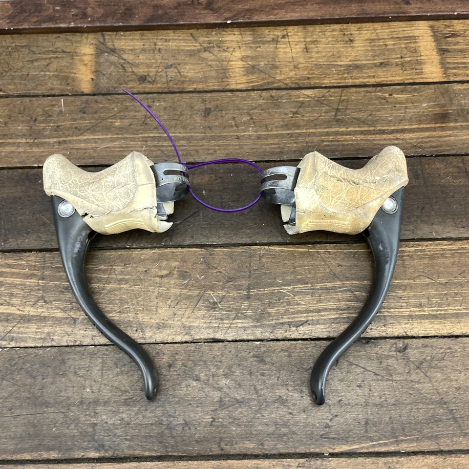 Vintage Modolo Brake Lever System Black Non Aero Drillium 1980s Eroica Ergo - Image 2 of 4