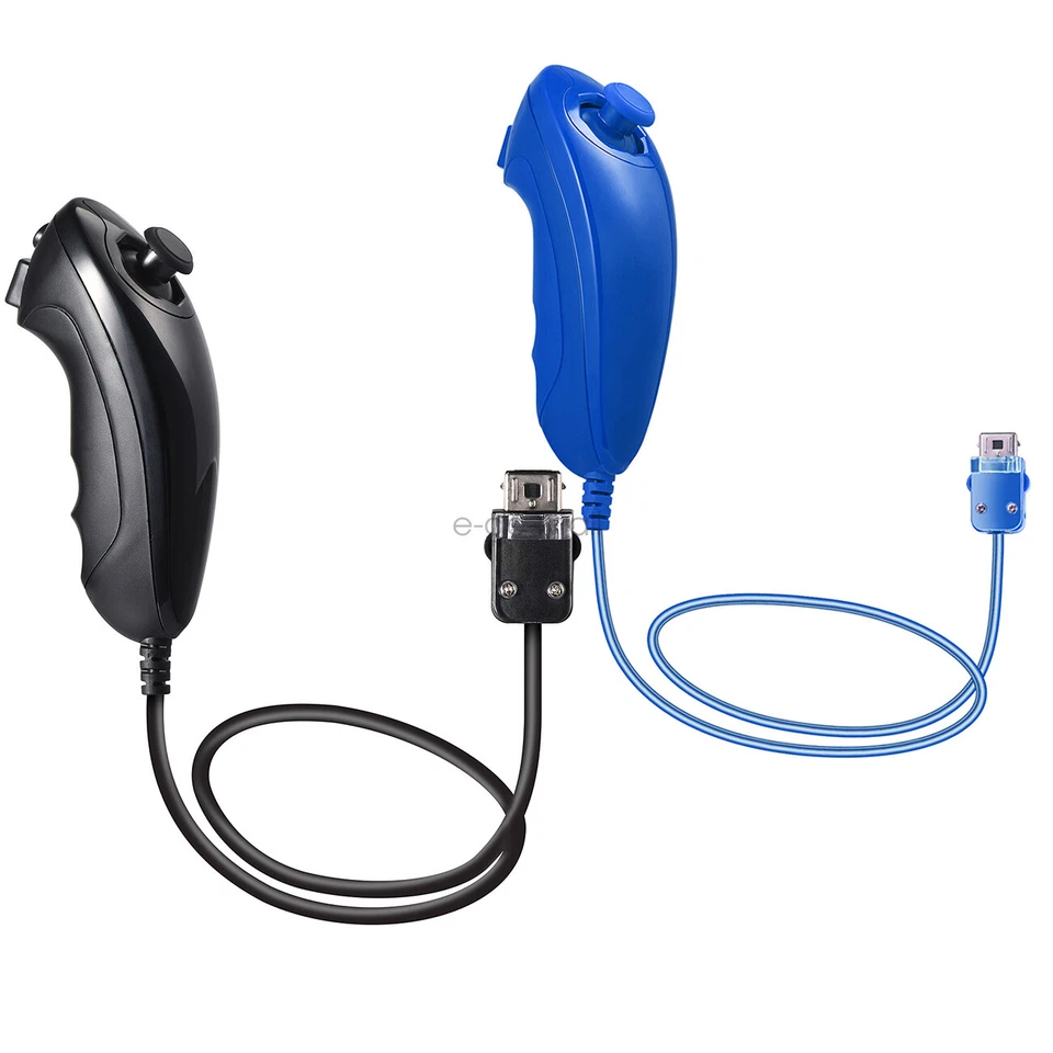 2 Pack Wii Nunchuck of Black Nintendo nunchucks for Nintendo Wii or Wii U Remote - Image 3 of 4