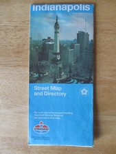 Vintage STANDARD OIL COMPANY Gas Station INDIANAPOLIS Fold Up Map~1976~VG Shape!