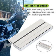 Battery Top Cover Chrome For Harley Super Wide Glide Low Rider Fat Bob Sportster