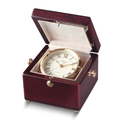 Treasure Chest Captains Clock Mahogany Finished | eBay