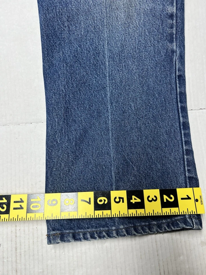Vintage Levi’s 517 Bootcut Jeans Men’s 40X28 Made In USA 1999 Cowboy Biker Blue - Image 2 of 4