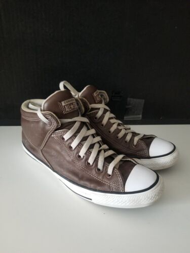 Converse All star Chuck Taylor 136420C Brown Mid Shoe sneaker leather 9.5 - Picture 1 of 9