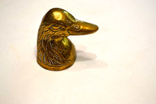 ANCIEN TAILLE CRAYON DE BUREAU TETE DE CANARD BRONZE 