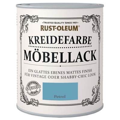 Rust-Oleum 750 ml Kreidefarbe Möbellack Petrol Möbelfarbe Holz Wasserbasis