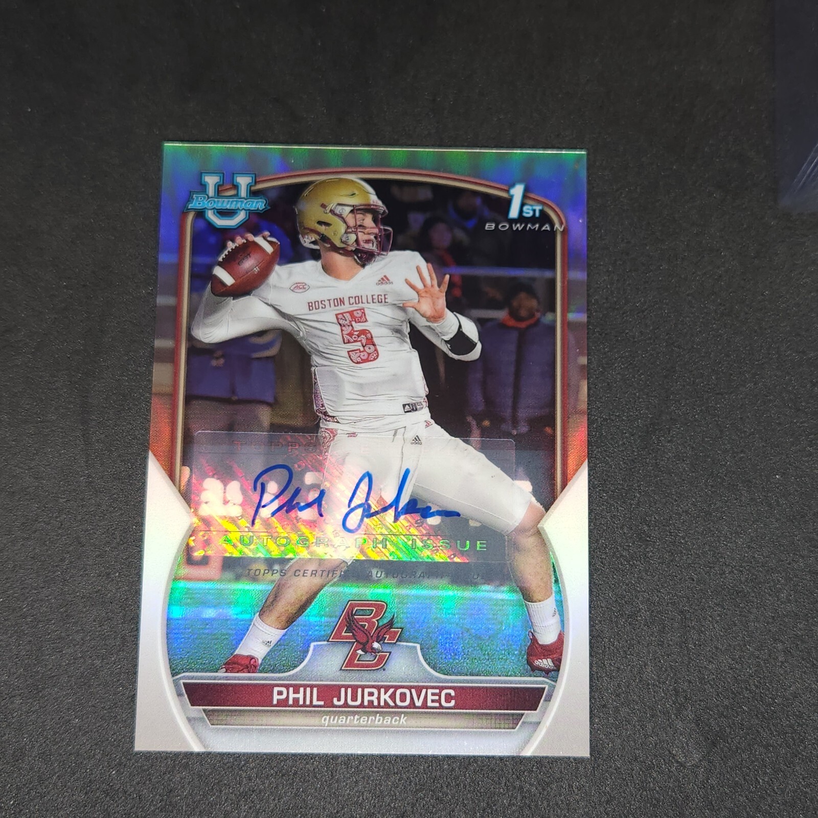 2022 Bowman Chrome University Phil Jurkovec 1st Refractor Autograph /499 #35