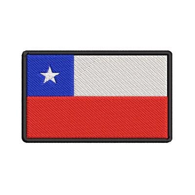 CHILE FLAG PATCH CHILEAN SOUTH AMERICAN EMBLEM embroidered iron-on TRAVEL BADGE