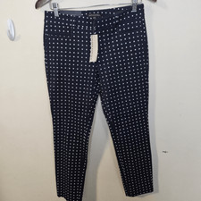 Banana Republic Sloan Ankle Dot Tapered Pants NWT Women's Blue/White Size 2Peti