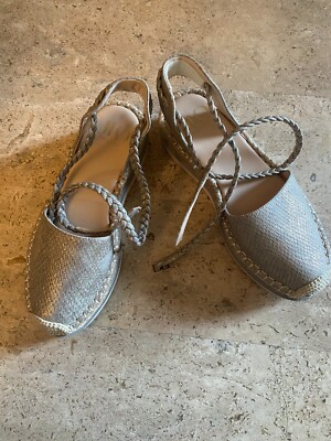 JLO by Jennifer Lopez Womens Jasmen Gold Espadrilles Size 6.5