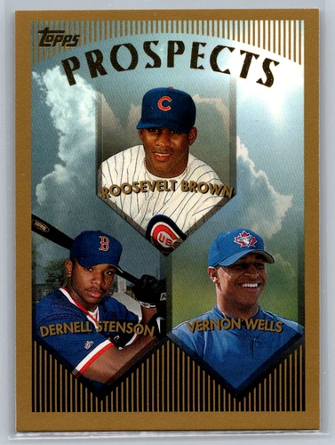 Brown/Stenson/Vernon Wells 1999 Topps #436 Rookie Prospects Baseball Card RC