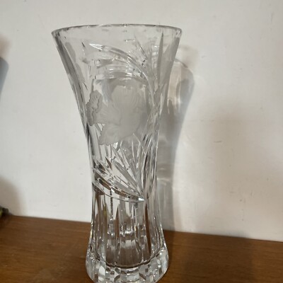 Atemberaubende antike Kristall Vase 26 cm hoch (Packungscode S5)
