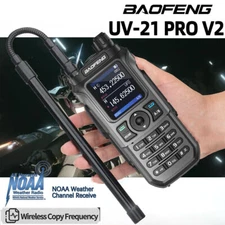 Baofeng UV21 Pro V2 Walkie Talkie Long Range Tri-Band UV5R Two Way Ham Radio+Kit