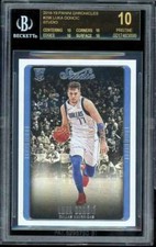 Luka Doncic Rookie 2018-19 Panini Chronicles Studio #296 (PRISTINE BLACK) BGS 10