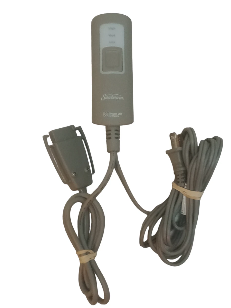 Sunbeam Style T85B Electric Wired 3-Prong Heated Blanket Remote Control in  Grey | eBay