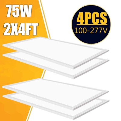 2x4FT LED Flat Panel Light 8400LM 75Watt 5000K Dimmable Drop Ceiling Home Office