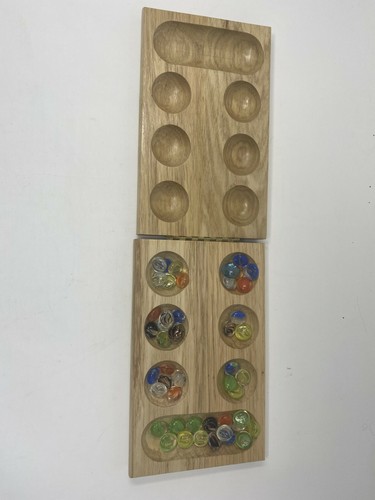 Mancala Solid Wood Folding Game - Picture 2 of 3