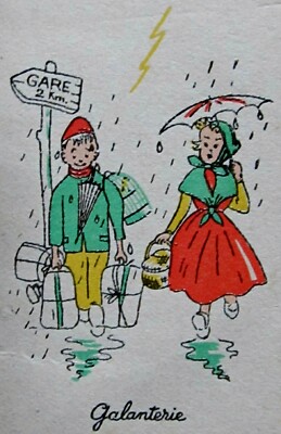 SELTENER kleiner Almanach 1957 ''GALANTERIE'' Druckerei M. CAMACHO Lagnieu (Ain)