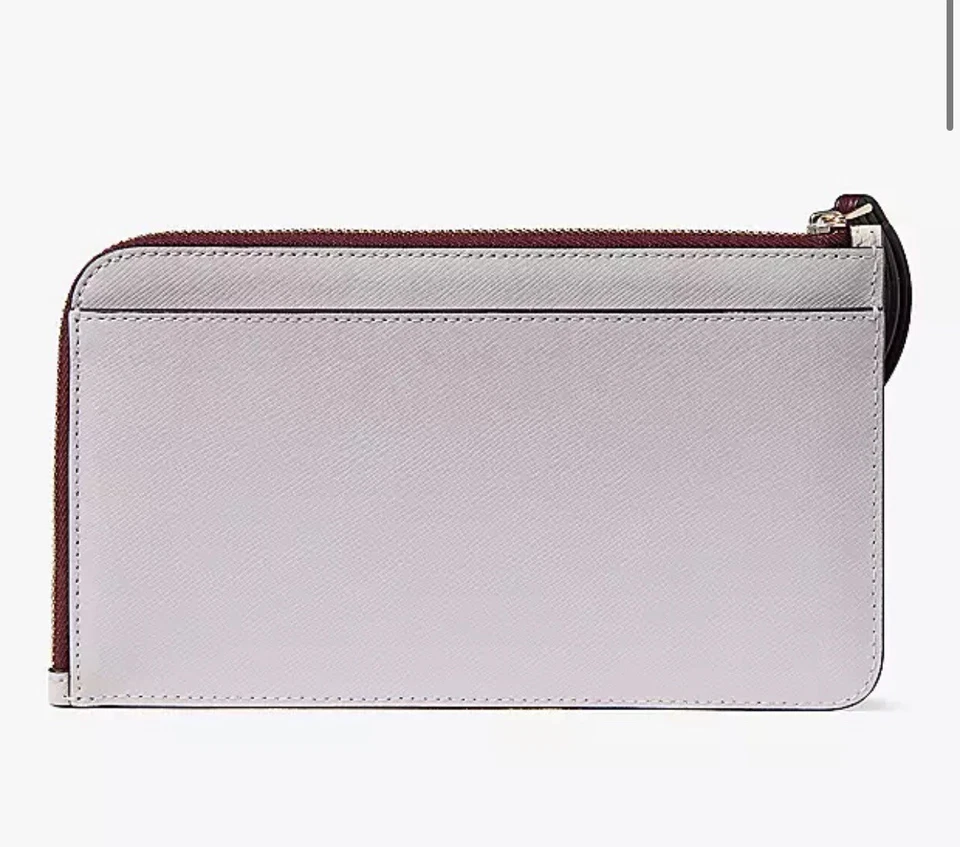 NUEVO CON ETIQUETAS KATE SPADE Lucy Mediano Cremallera en L Muñequera Soporte para iPhone Lila Luz de Luna Foto 4 de 4