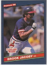 1986 Leaf Donruss - BROOK JACOBY - #154 - Cleveland Indians BOX FRESH