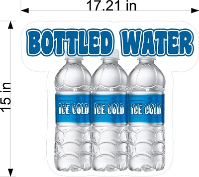Ice cold water Decal 17'' x 15'' Concession Trailer Food Truck Stickers state fair
