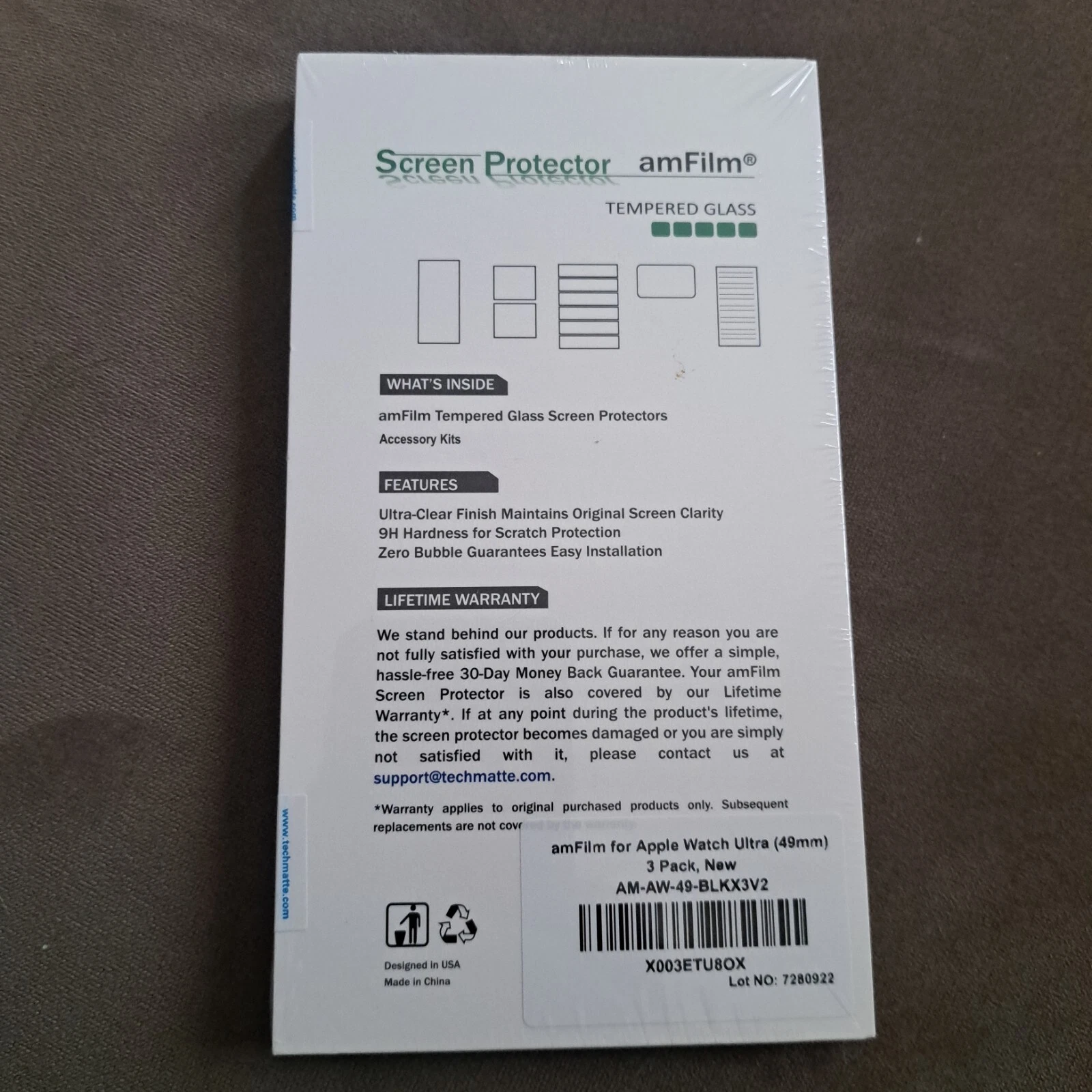 amFilm Glass Screen Protector for Apple Watch Ultra - Thumbnail 5