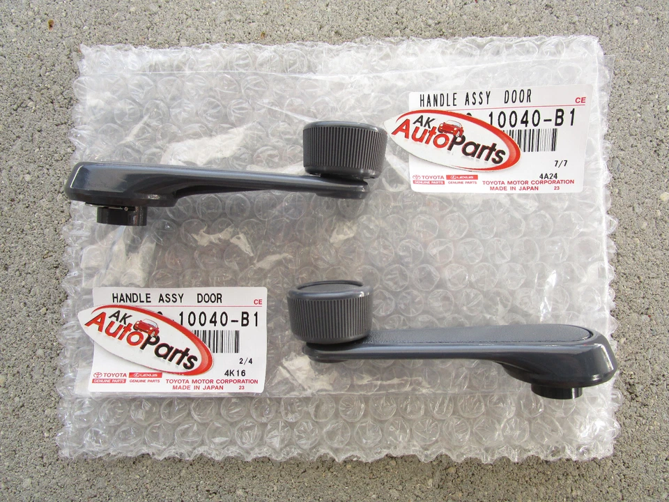 91 - 93 TOYOTA LAND CRUISER СЛЕВА + ПРАВОЙ ДВЕРИ ОКНА РУКОЯТКИ OEM НОВЫЙ СЕРЫЙ - Изображение 4 из 4