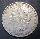 1878 Morgan Silver Dollar "Doubled Tail Feathers" Nice VF+ Condition ~ Free S/H