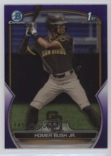 2023 Bowman Draft Chrome Purple Refractor 145/250 Homer Bush Jr #BDC-124 t5p