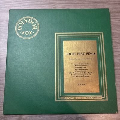 10'' EDITH PIAF SINGS 1950 POLYDOR VOX PLP 3050 CHANSON FRENCH
