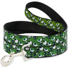 Dog Leash 6-FEET Monsters Inc. Eye Collage Weathered Greens/Blues WIDE 1.5"