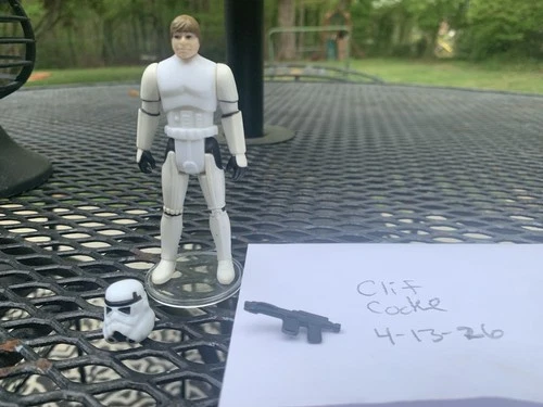 Vintage Star Wars Luke Skywalker Stormtrooper Helmet Blaster Complete last 17