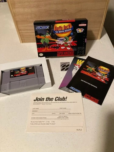 Daffy Duck: The Marvin Missions Super Nintendo SNES CIB w/ Box and manual