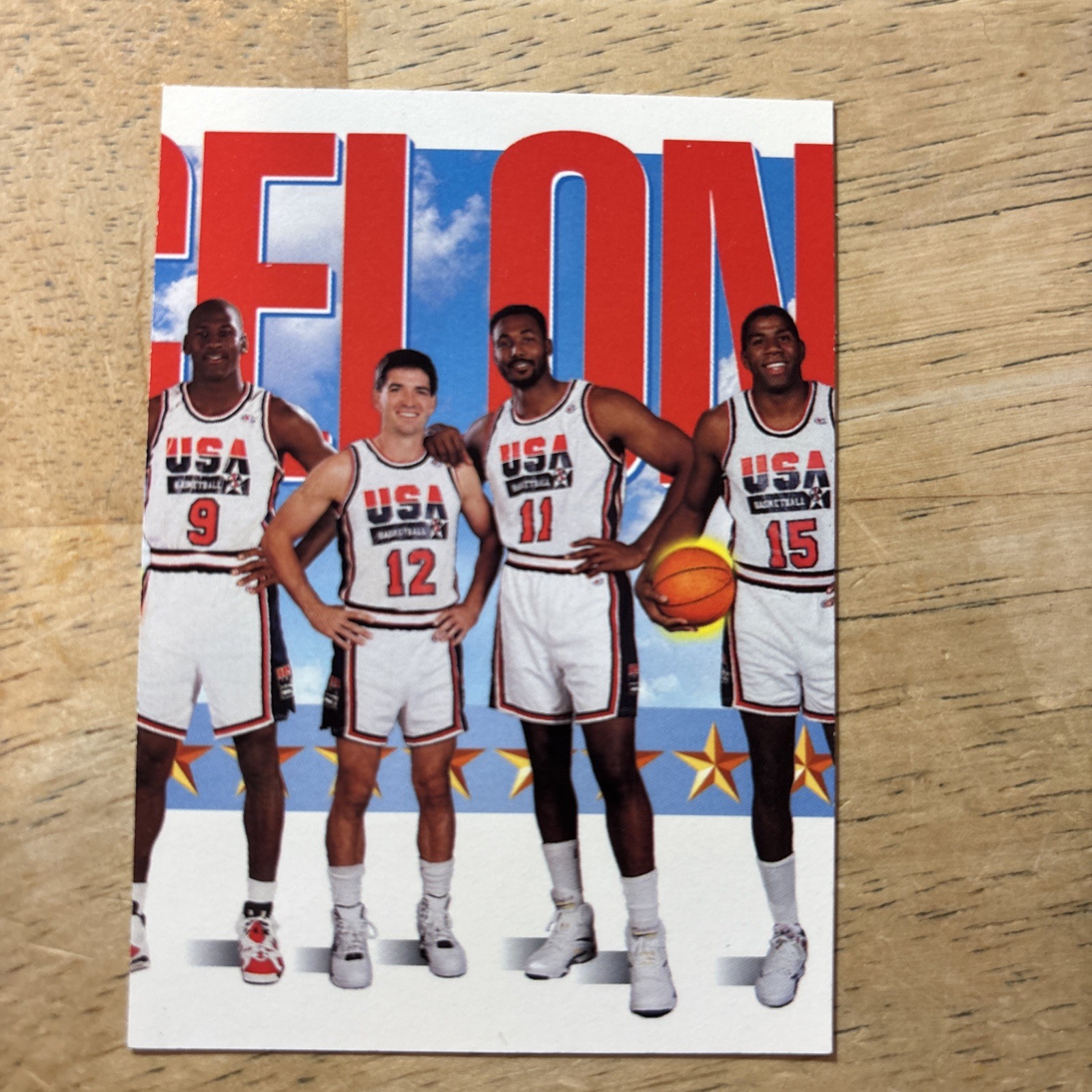 1992 Hoops #545 Barcelona USA Team Jordan, Magic,Stockton, Malone NM/MINT!