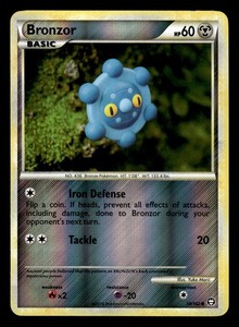 Bronzor 58/102 Reverse Holo HGSS Triumphant Pokemon Card