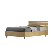 Letto 1 Piazza e Mezzo 120x200 cm con Rete Testata Doghe Dritta Ankel Quercia