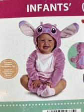 Infant Baby Girls Disney Stitch Angel Costume Size 12-18 Months Pretend Play