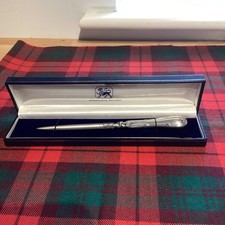 Sterling Silver Handled Letter Opener. Orig Case 20cm. Engraved &lsquo;Love You Mum&rsquo;