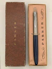 Parker Super 21 Black Fountain Pen in Box Appears Unused